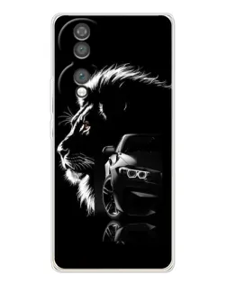 Чехол для Huawei Honor 70 с картинкой «BMW и лев»