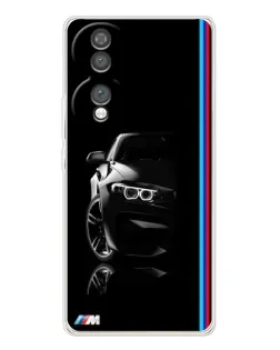 Чехол для Huawei Honor 70 с картинкой «Силуэт BMW в темноте»