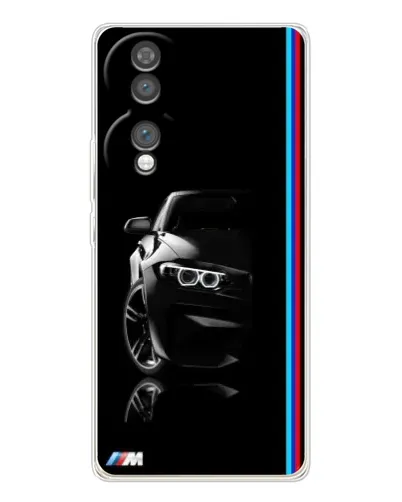 Чехол для Huawei Honor 70 с картинкой «Силуэт BMW в темноте»
