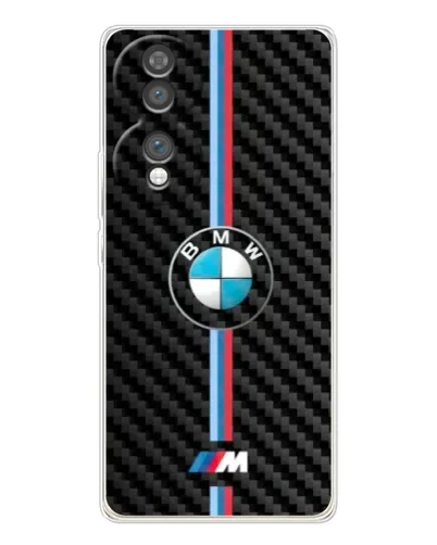 Чехол для Huawei Honor 70 с картинкой «Эмблема BMW и карбон»