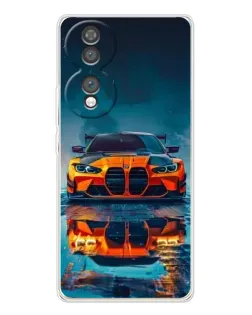 Чехол для Huawei Honor 70 с картинкой «BMW — золотая эмблема»