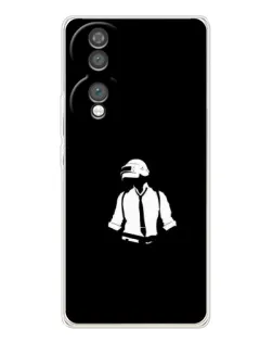 Чехол для Huawei Honor 70 с картинкой «PUBG — белый шлем»