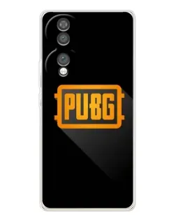 Чехол для Huawei Honor 70 с картинкой «PUBG — рамка лого»