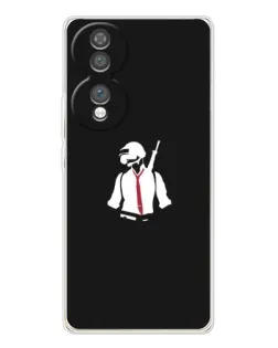 Чехол для Huawei Honor 70 с картинкой «PUBG — силуэт воина»