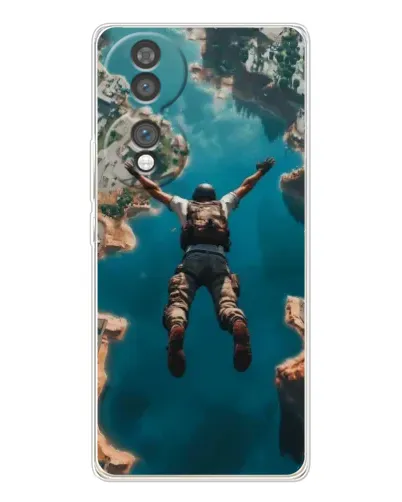 Чехол для Huawei Honor 70 с картинкой «PUBG — свободное падение»
