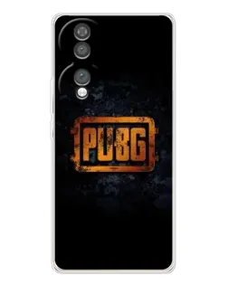 Чехол для Huawei Honor 70 с картинкой «PUBG — золотой логотип»