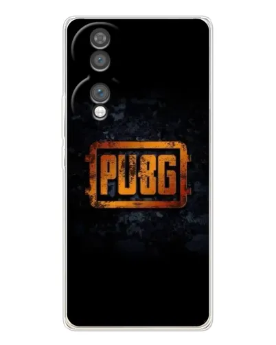 Чехол для Huawei Honor 70 с картинкой «PUBG — золотой логотип»