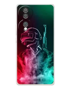 Чехол для Huawei Honor 70 с картинкой «PUBG — огненный воин»