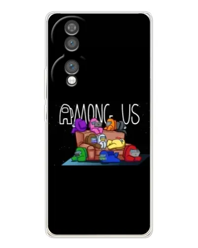 Чехол для Huawei Honor 70 с картинкой «Логотип Among Us»