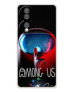 Чехол для Huawei Honor 70 с картинкой «Красный импостер — макро»
