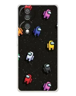Чехол для Huawei Honor 70 с картинкой «Космический паттерн Among Us»