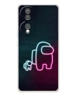 Чехол для Huawei Honor 70 с картинкой «Among Us неон-арт»