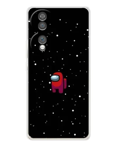 Чехол для Huawei Honor 70 с картинкой «Красный Among Us»