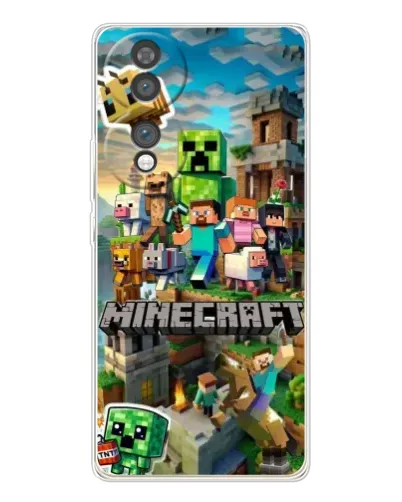 Чехол для Huawei Honor 70 с картинкой «Замок Minecraft»