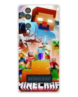 Чехол для Huawei Honor 70 с картинкой «Minecraft герои игры»