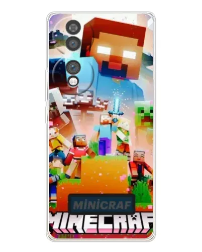 Чехол для Huawei Honor 70 с картинкой «Minecraft герои игры»