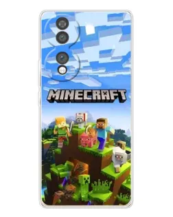 Чехол для Huawei Honor 70 с картинкой «Minecraft классический мир»