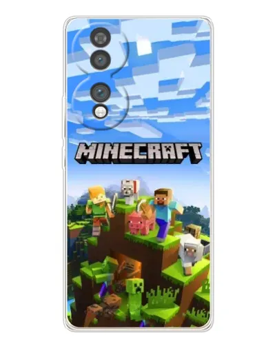 Чехол для Huawei Honor 70 с картинкой «Minecraft классический мир»