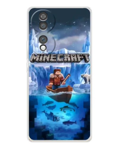 Чехол для Huawei Honor 70 с картинкой «Minecraft ледяной мир»