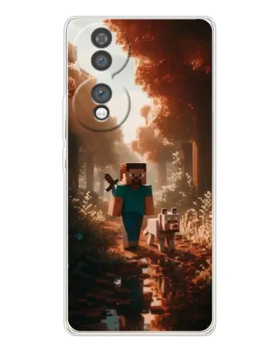 Чехол для Huawei Honor 70 с картинкой «Стив в лесу»