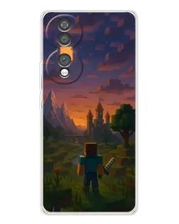 Чехол для Huawei Honor 70 с картинкой «Стив у башни»