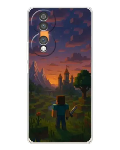 Чехол для Huawei Honor 70 с картинкой «Стив у башни»