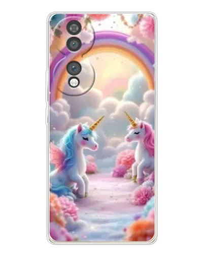 Чехол для Huawei Honor 70 с картинкой «Радуга и единороги» Чехол для Huawei Honor 70 с картинкой «Радуга и единороги»