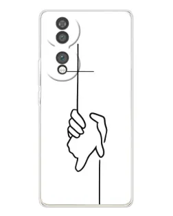 Чехол для Huawei Honor 70 с картинкой «Рука держит»