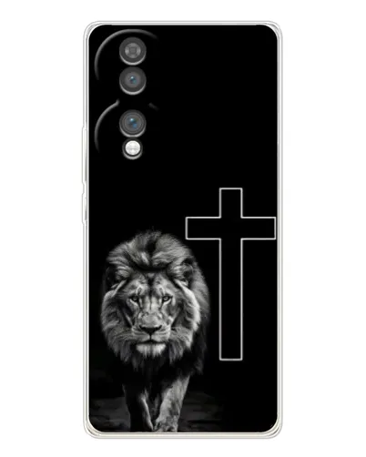 Чехол для Huawei Honor 70 с картинкой «Лев и Крест»