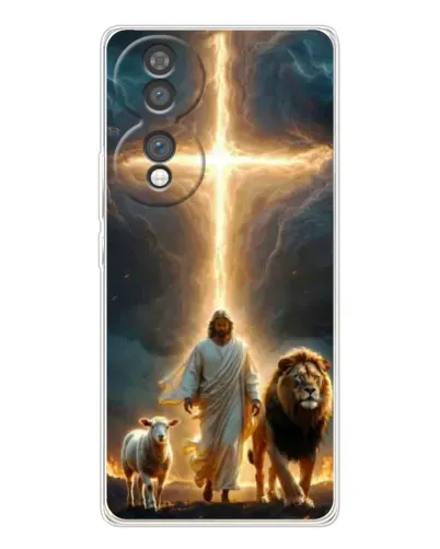 Чехол для Huawei Honor 70 с картинкой «Лев Иуды и Свет»
