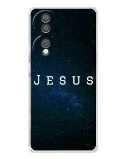 Чехол для Huawei Honor 70 с картинкой «Звездное небо Jesus»