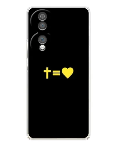 Чехол для Huawei Honor 70 с картинкой «Сердце и Крест»