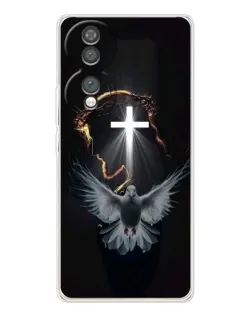 Чехол для Huawei Honor 70 с картинкой «Голубь и Свет»