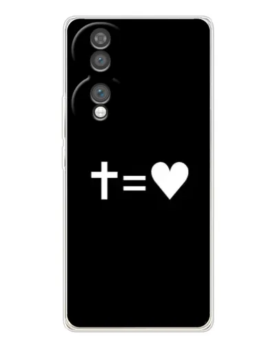 Чехол для Huawei Honor 70 с картинкой «Крест и Сердце»