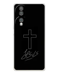 Чехол для Huawei Honor 70 с картинкой «Графический крест Jesus»