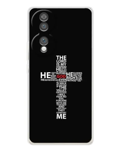 Чехол для Huawei Honor 70 с картинкой «Текстовый крест» Чехол для Huawei Honor 70 с картинкой «Текстовый крест»