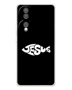 Чехол для Huawei Honor 70 с картинкой «Рыба Jesus»