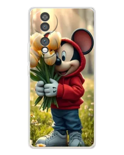 Чехол для Huawei Honor 70 с картинкой «Микки с тюльпанами» Чехол для Huawei Honor 70 с картинкой «Микки с тюльпанами»