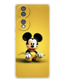 Чехол для Huawei Honor 70 с картинкой «Микки на желтом»