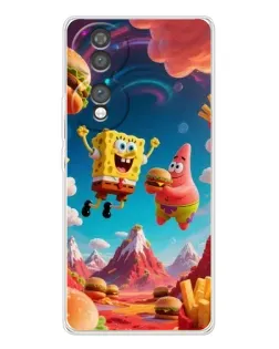 Чехол для Huawei Honor 70 с картинкой «Космический фастфуд»