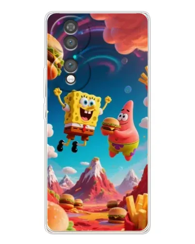 Чехол для Huawei Honor 70 с картинкой «Космический фастфуд»