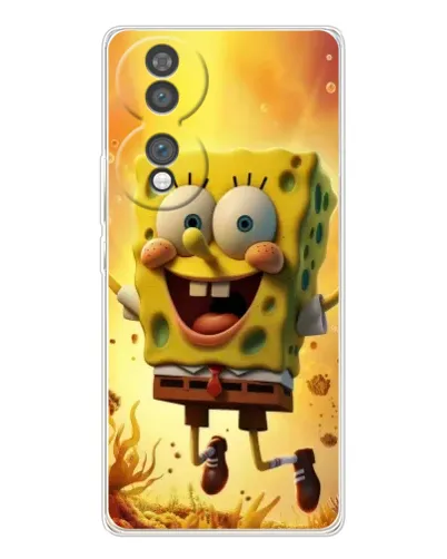 Чехол для Huawei Honor 70 с картинкой «Губка Боб прыгает»