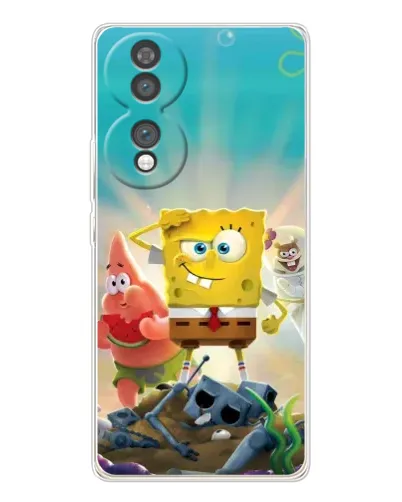 Чехол для Huawei Honor 70 с картинкой «Спанч Боб победитель»