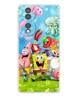 Чехол для Huawei Honor 70 с картинкой «Губка Боб и друзья»