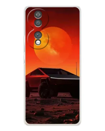 Чехол для Huawei Honor 70 с картинкой «Cybertruck на Марсе»