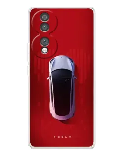 Чехол для Huawei Honor 70 с картинкой «Tesla Top View»