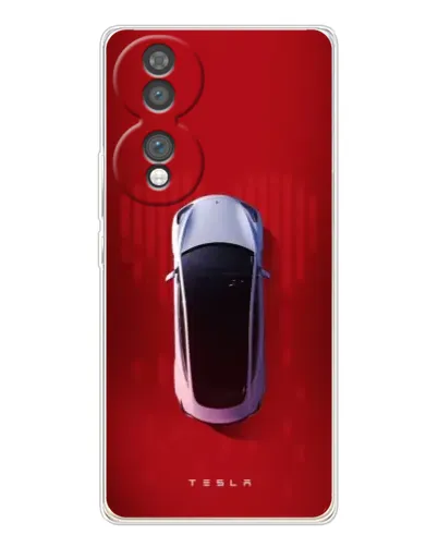 Чехол для Huawei Honor 70 с картинкой «Tesla Top View»