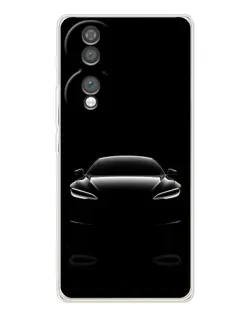 Чехол для Huawei Honor 70 с картинкой «Силуэт Tesla Night»