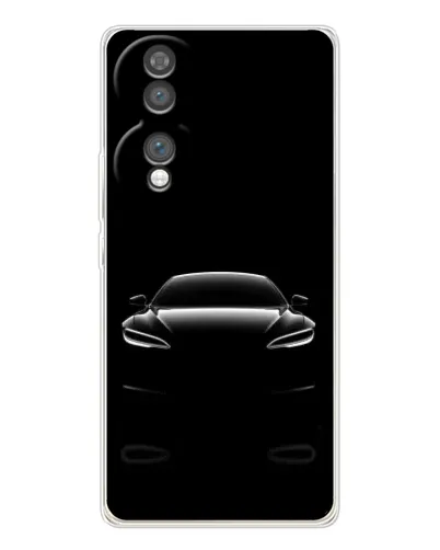 Чехол для Huawei Honor 70 с картинкой «Силуэт Tesla Night»