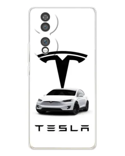 Чехол для Huawei Honor 70 с картинкой «Tesla White Style»